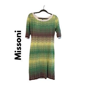 EUC Classic Missoni Knit Chevron Dress